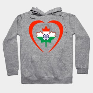 Canadian Indian Multinational Patriot Flag (Heart) Hoodie